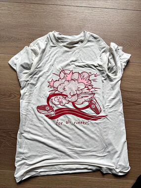 Lululemon Mile Maker Mesh Short-Sleeve Shirt *For All Runners in White & Red